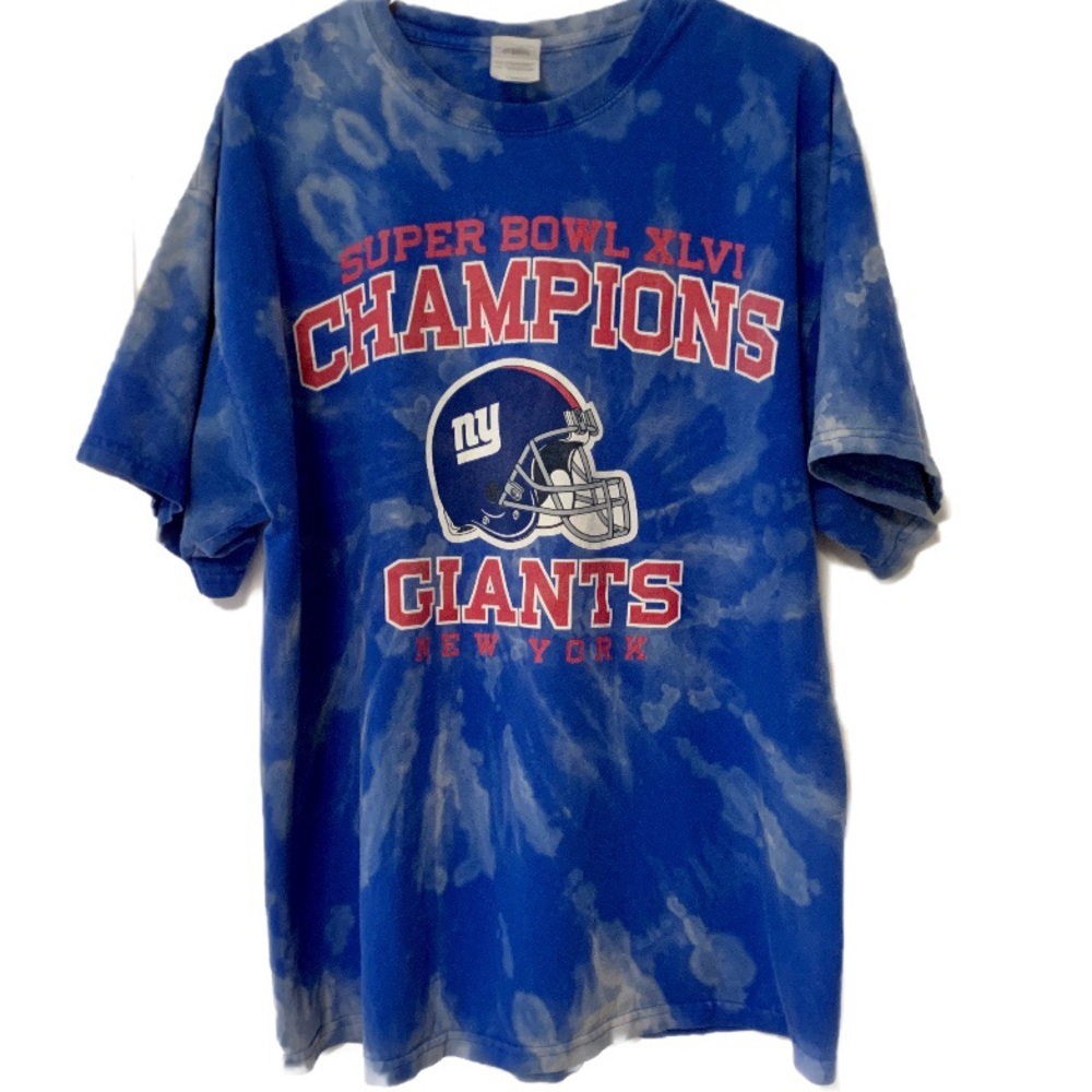New York Giants Super Bowl XLVI Upcycled Shirt